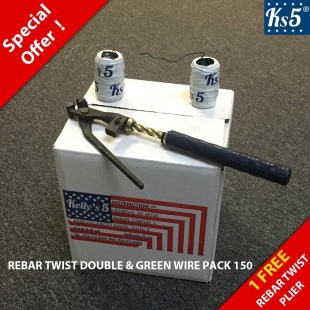REBAR TWIST DOUBLE & GREEN WIRE PACK 150